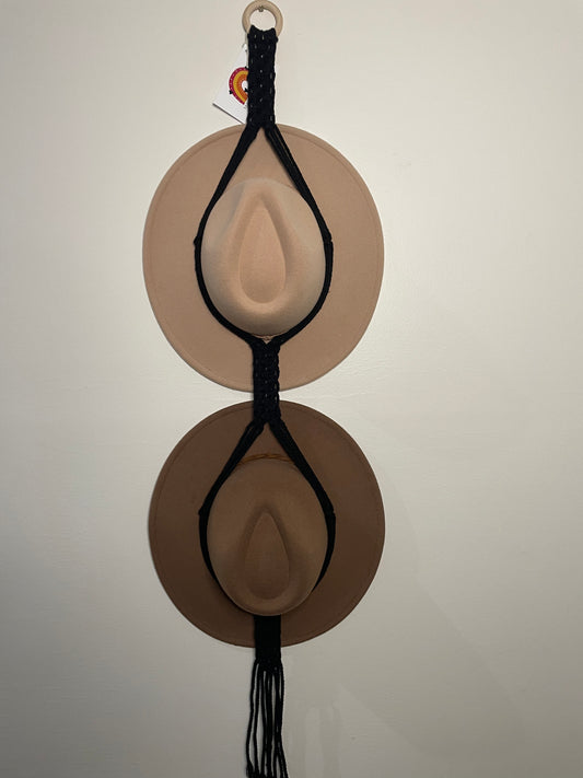 Double Hat Hanger Black