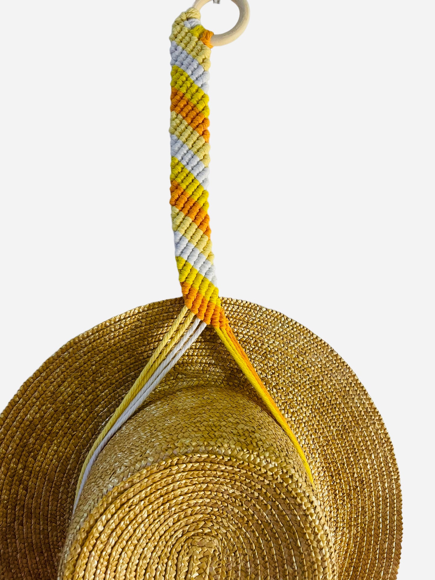 Sunrise Macrame Hat Hanger