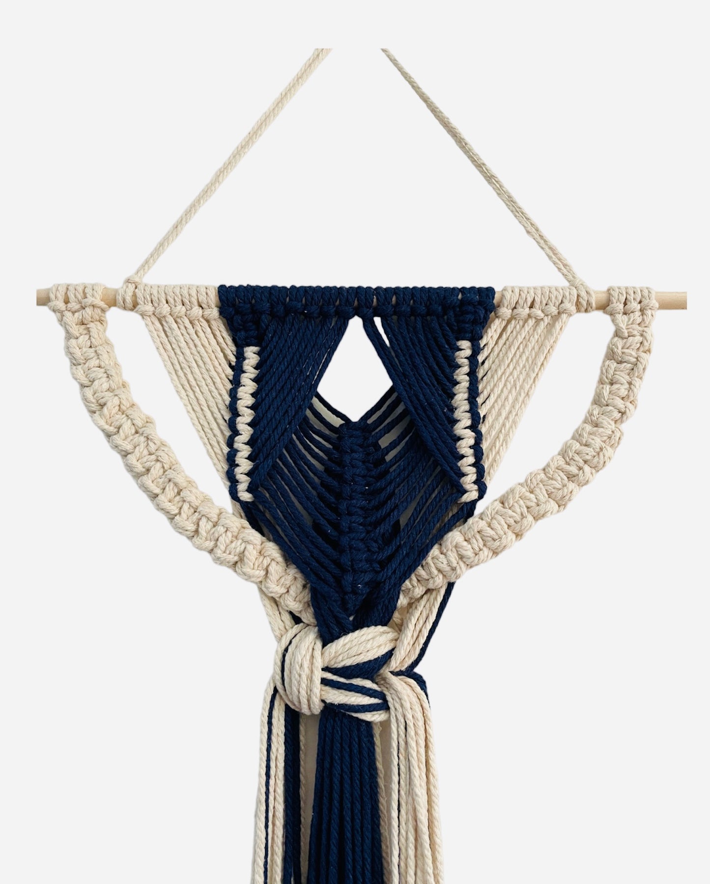 Navy Blue Macrame Wall Art